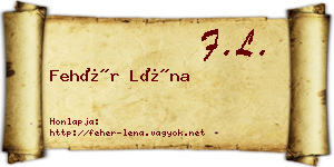 Fehér Léna névjegykártya